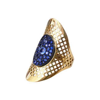 Blue Sapphire Crownwork® Ring