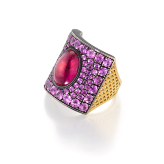 Pink Tourmaline and Pink Sapphire Ring