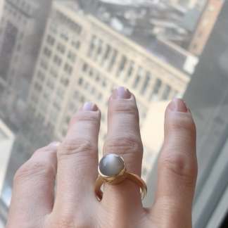 Grey Moonstone Ring