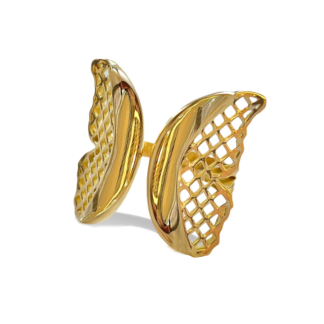 18k Yellow Gold Butterfly Ring