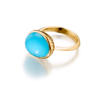 Main image of bezel set turquoise ring