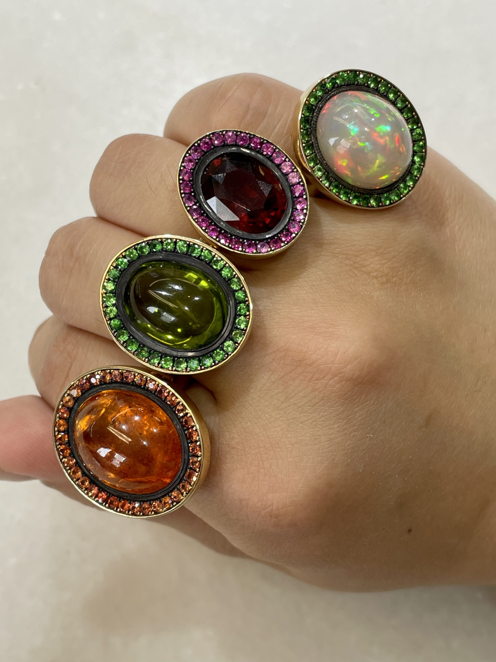 North South Cocktail Rings