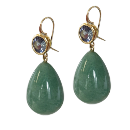 Tanzanite drop earrings