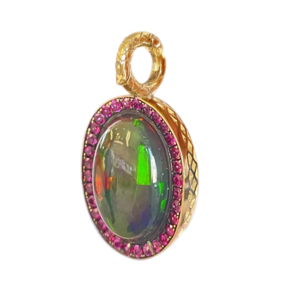 Opal and Pink Sapphire Crownwork® Pendant