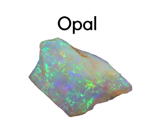 This is a photo of a natural piece of raw opal stone