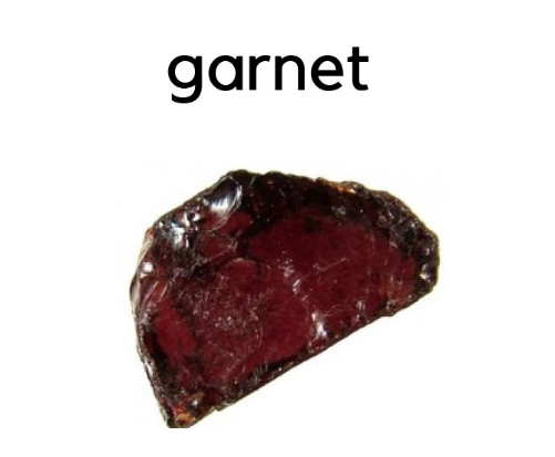 This is a photo of a raw garnet gemstone