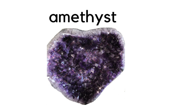 This is a photo of a raw amethyst gemstone