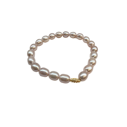 This is a photo of a blush pearl bracelet